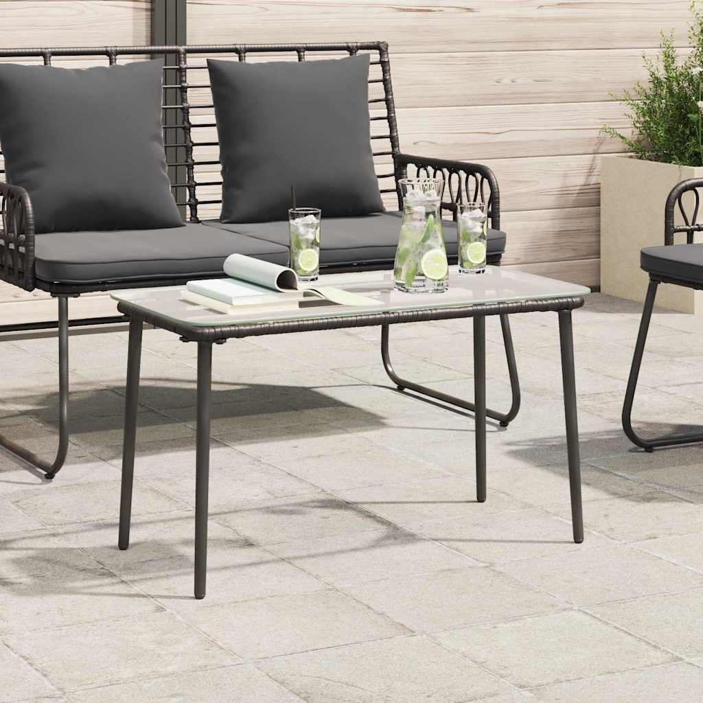 Gartentisch Schwarz 80 x 40 x 45.5 cm Poly Rattan