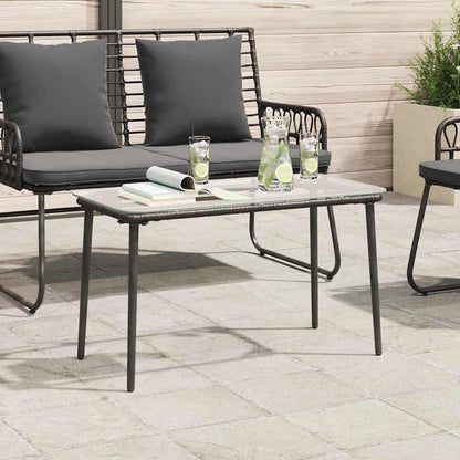Gartentisch Schwarz 80 x 40 x 45.5 cm Poly Rattan