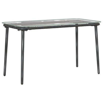 Gartentisch Schwarz 80 x 40 x 45.5 cm Poly Rattan