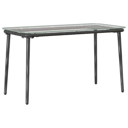 Gartentisch Schwarz 80 x 40 x 45.5 cm Poly Rattan