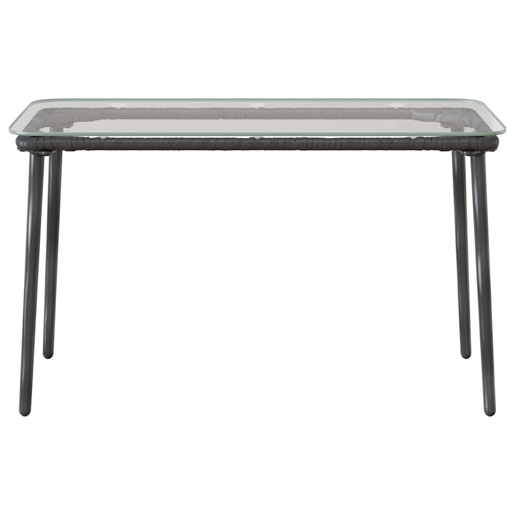 Gartentisch Schwarz 80 x 40 x 45.5 cm Poly Rattan