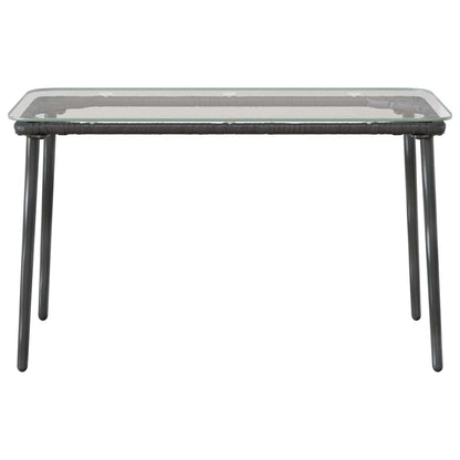Gartentisch Schwarz 80 x 40 x 45.5 cm Poly Rattan