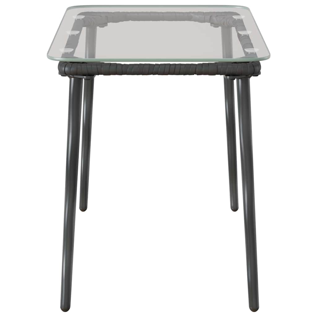 Gartentisch Schwarz 80 x 40 x 45.5 cm Poly Rattan