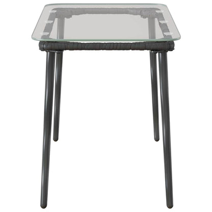 Gartentisch Schwarz 80 x 40 x 45.5 cm Poly Rattan