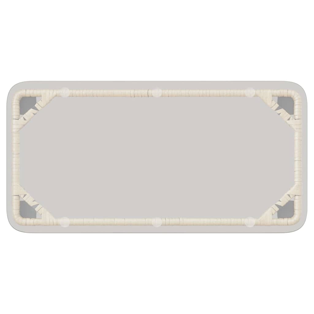Gartentisch Natur 80 x 40 x 45.5 cm Poly Rattan