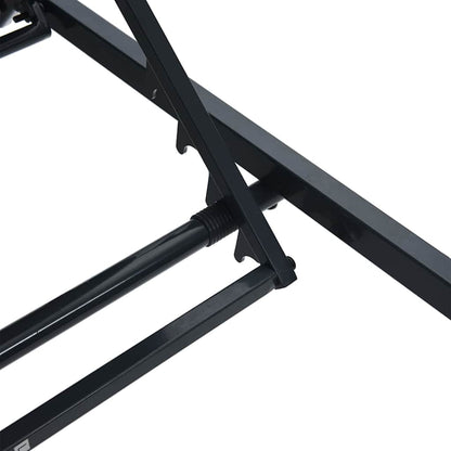 Sonnenliegen mit Tisch 2-Person 3 pcs Schwarz und Anthrazit
