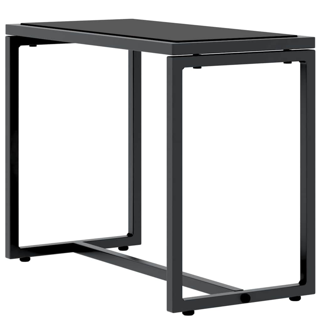 Sonnenliegen mit Tisch 2-Person 3 pcs Schwarz und Anthrazit
