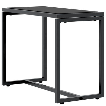 Sonnenliegen mit Tisch 2-Person 3 pcs Schwarz und Anthrazit