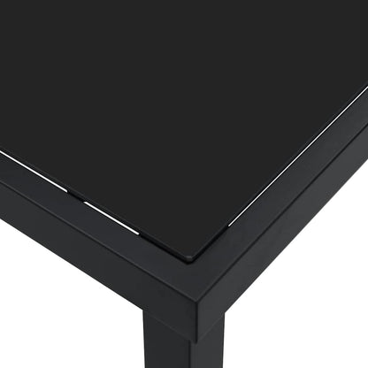 Gartentisch Schwarz 80 x 80 x 73 cm Massivholz Teak