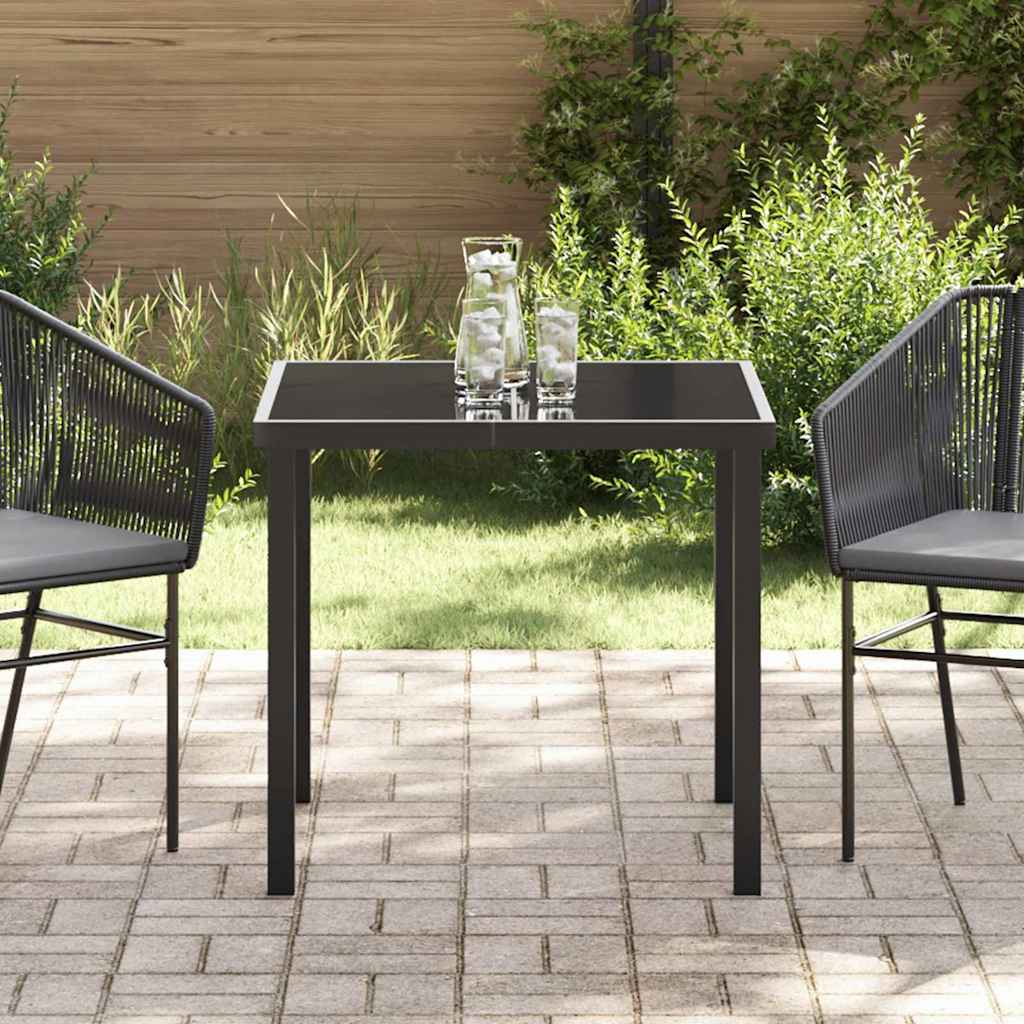 Gartentisch Schwarz 80 x 80 x 73 cm Massivholz Teak