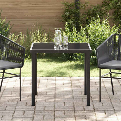 Gartentisch Schwarz 80 x 80 x 73 cm Massivholz Teak