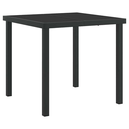 Gartentisch Schwarz 80 x 80 x 73 cm Massivholz Teak