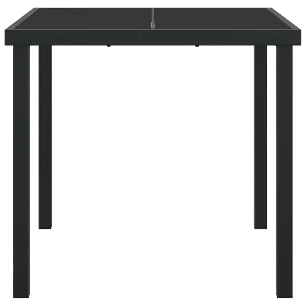 Gartentisch Schwarz 80 x 80 x 73 cm Massivholz Teak