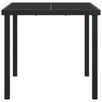 Gartentisch Schwarz 80 x 80 x 73 cm Massivholz Teak