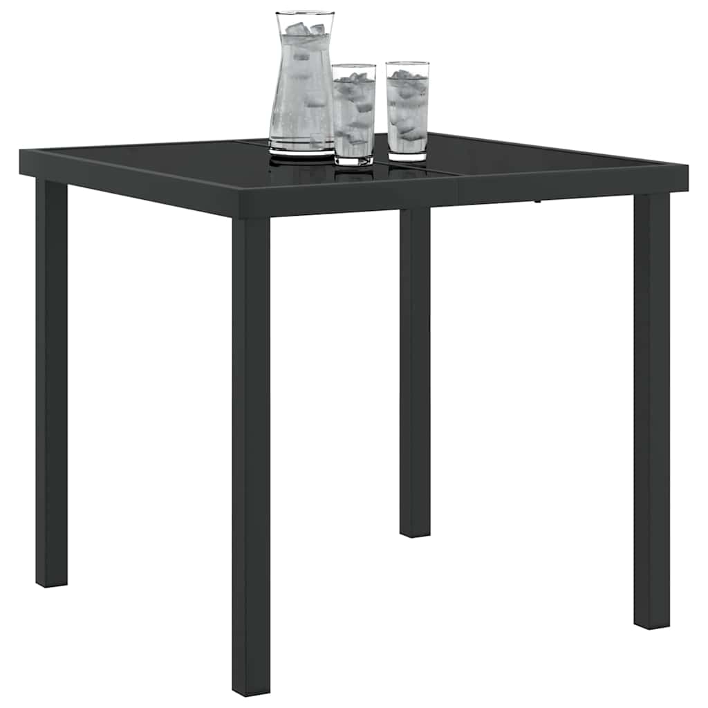 Gartentisch Schwarz 80 x 80 x 73 cm Massivholz Teak