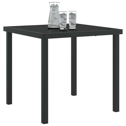 Gartentisch Schwarz 80 x 80 x 73 cm Massivholz Teak