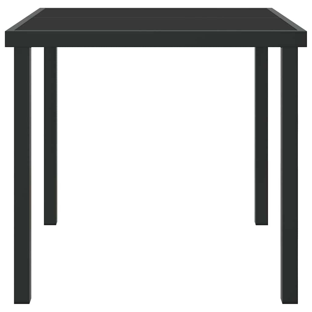 Gartentisch Schwarz 80 x 80 x 73 cm Massivholz Teak