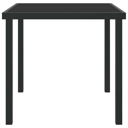 Gartentisch Schwarz 80 x 80 x 73 cm Massivholz Teak