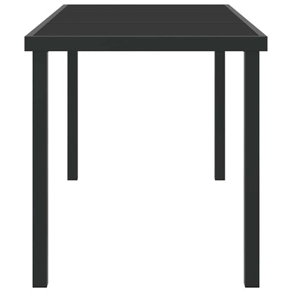 Gartentisch Schwarz 140 x 80 x 73 cm Massivholz Teak