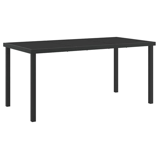 Gartentisch Schwarz 160 x 80 x 73 cm Massivholz Teak