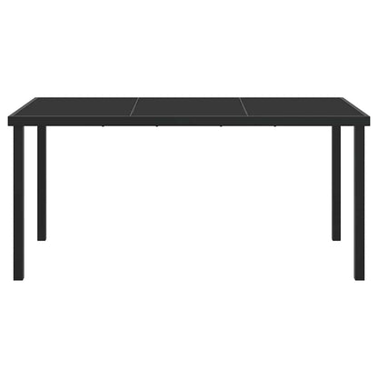 Gartentisch Schwarz 160 x 80 x 73 cm Massivholz Teak