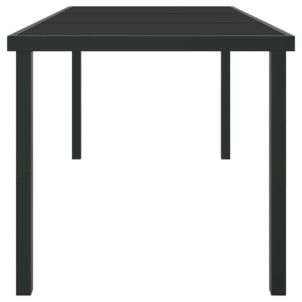 Gartentisch Schwarz 160 x 80 x 73 cm Massivholz Teak