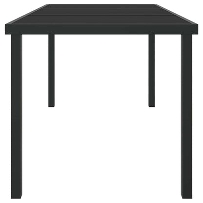 Gartentisch Schwarz 160 x 80 x 73 cm Massivholz Teak