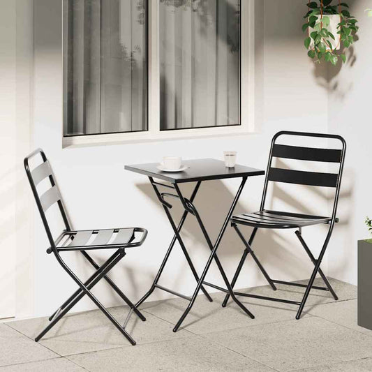 Bistrogarnitur 3 pcs Anthrazit Stahl