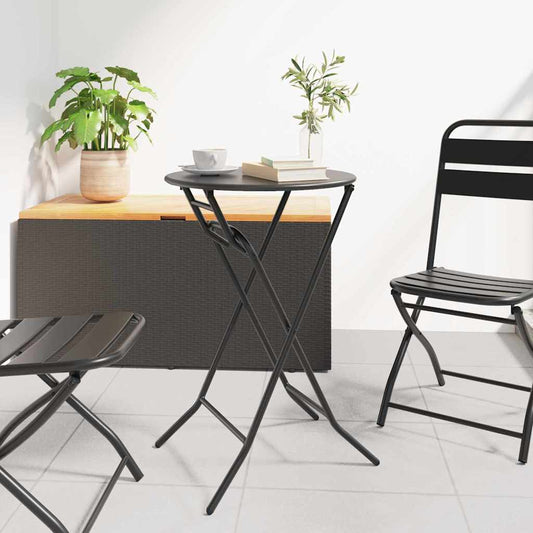 Gartentisch Anthrazit 50 x 50 x 72 cm Stahl