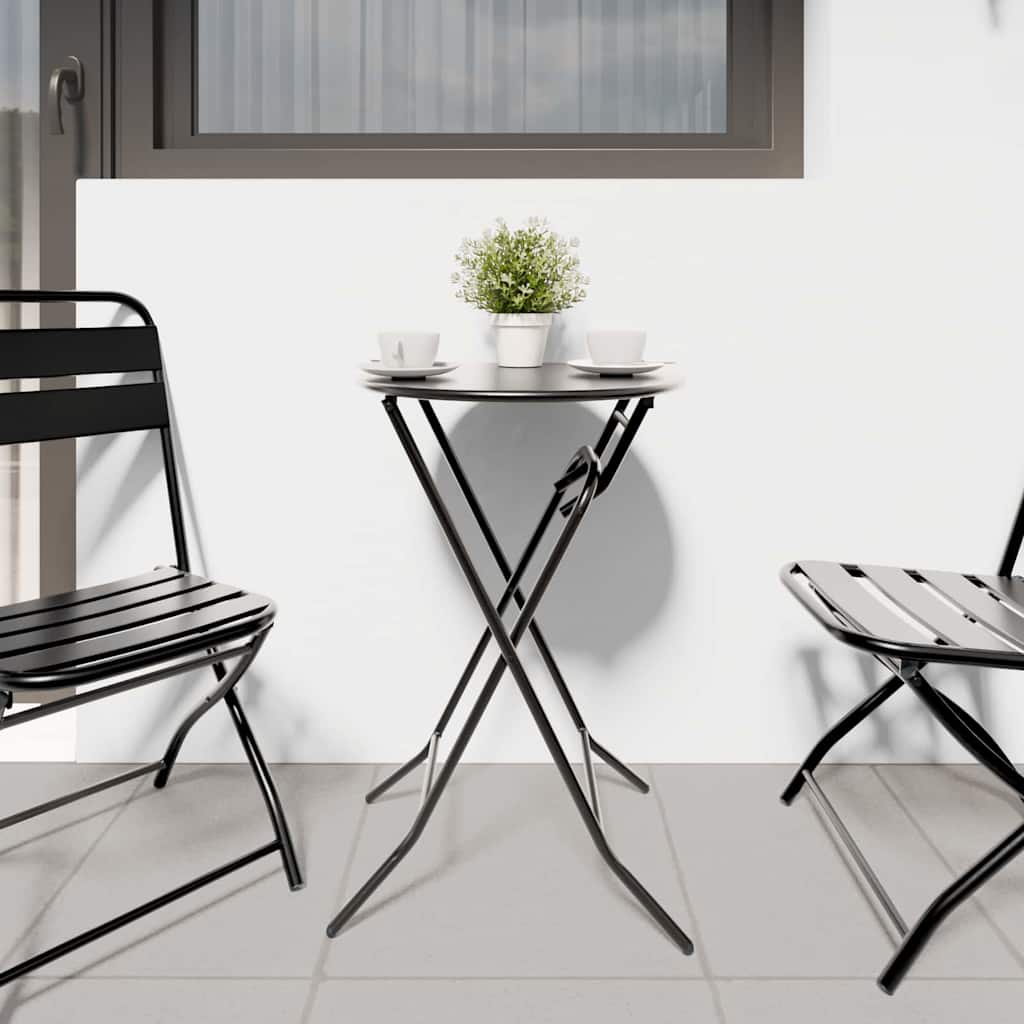 Gartentisch Anthrazit 50 x 50 x 72 cm Stahl
