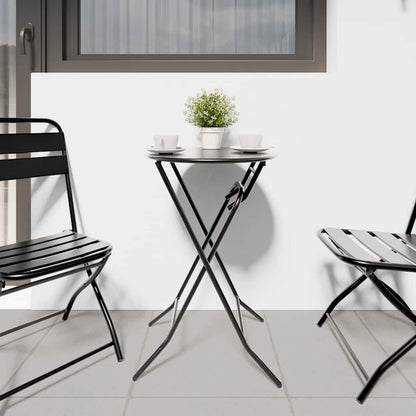 Gartentisch Anthrazit 50 x 50 x 72 cm Stahl