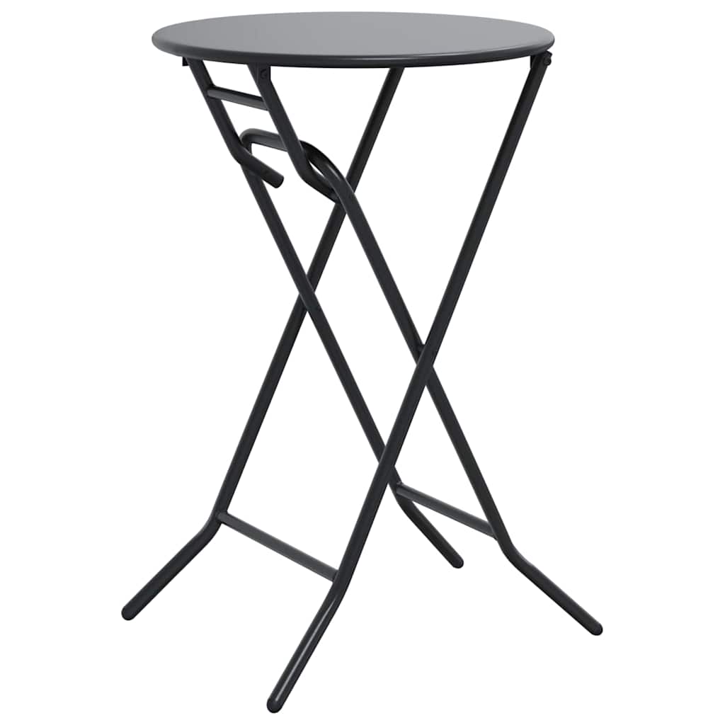 Gartentisch Anthrazit 50 x 50 x 72 cm Stahl