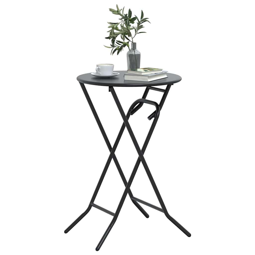 Gartentisch Anthrazit 50 x 50 x 72 cm Stahl