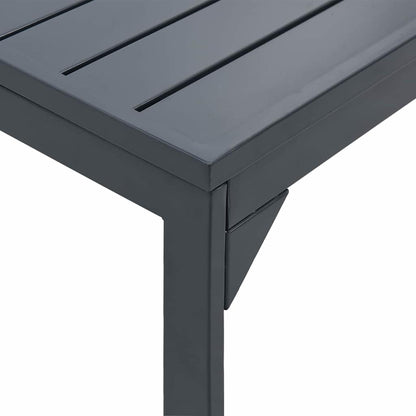 Ausziehtisch Anthrazit 180 x 80 x 76 cm Stahl