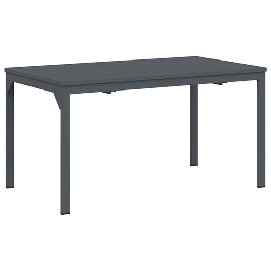 Ausziehtisch Anthrazit 180 x 80 x 76 cm Stahl
