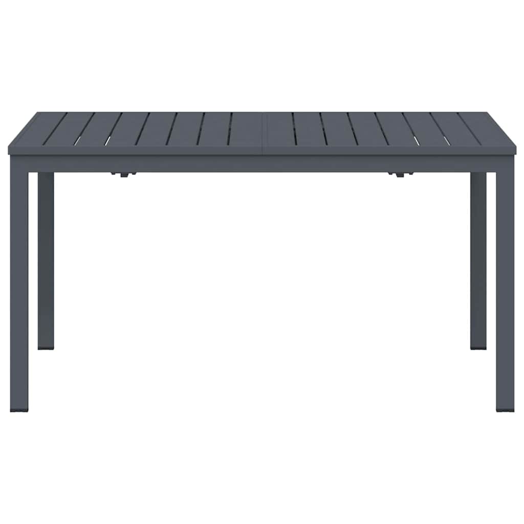 Ausziehtisch Anthrazit 180 x 80 x 76 cm Stahl
