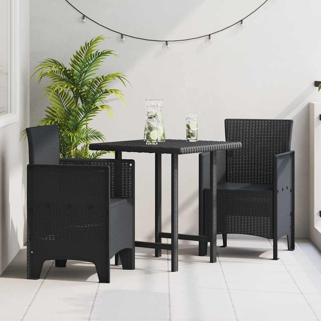 Gartenstuhl 2 pcs Anthrazit 53 x 49 x 85 cm PP