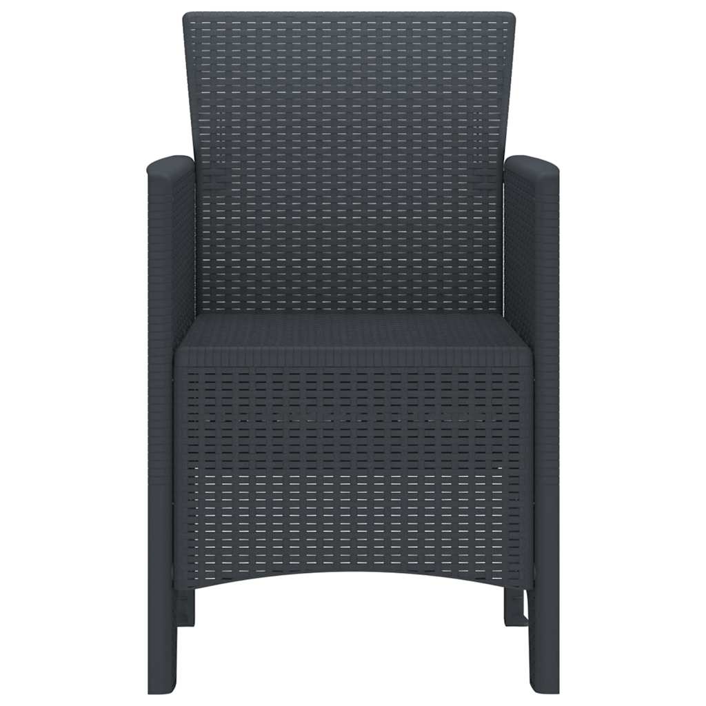 Gartenstuhl 2 pcs Anthrazit 53 x 49 x 85 cm PP