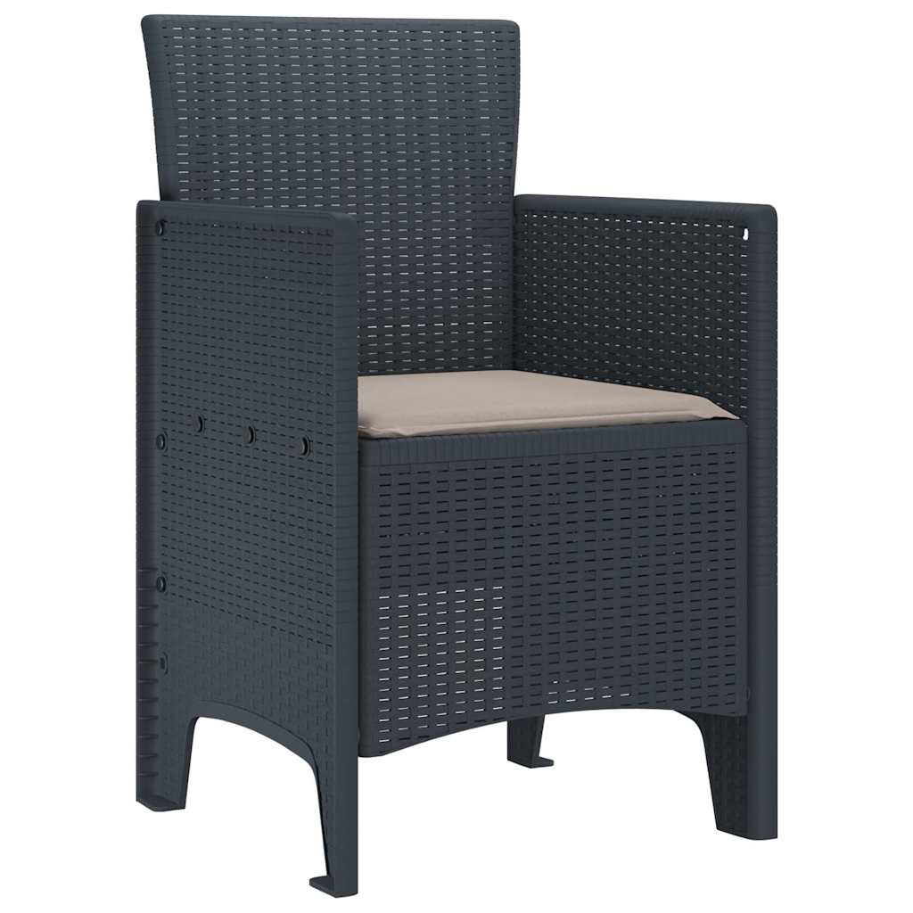 Gartenstuhl 2 pcs Anthrazit 53 x 49 x 85 cm PP
