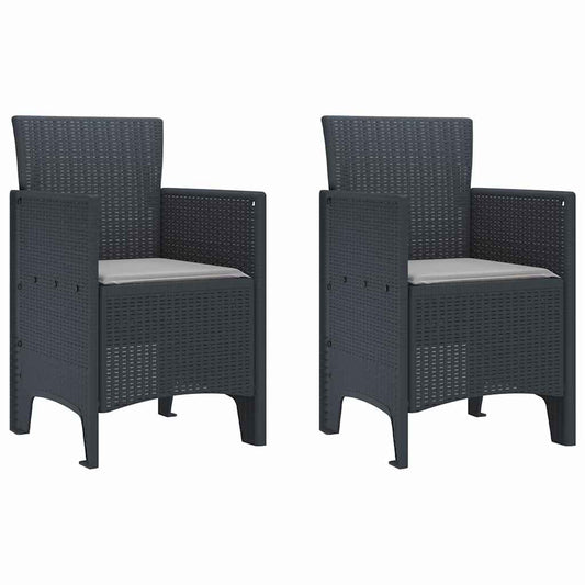 Gartenstuhl 2 pcs Anthrazit 53 x 49 x 85 cm PP