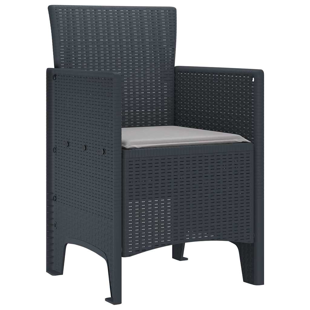 Gartenstuhl 2 pcs Anthrazit 53 x 49 x 85 cm PP