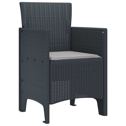 Gartenstuhl 2 pcs Anthrazit 53 x 49 x 85 cm PP