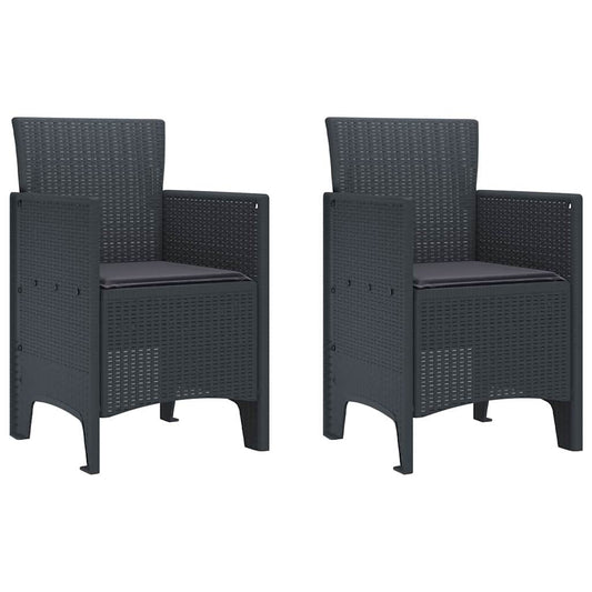 Gartenstuhl 2 pcs Anthrazit 53 x 49 x 85 cm PP
