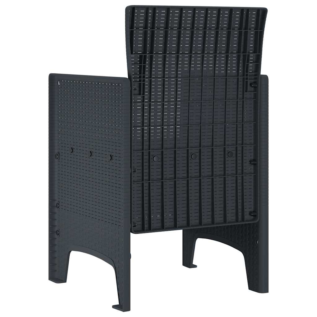 Gartenstuhl 2 pcs Anthrazit 53 x 49 x 85 cm PP