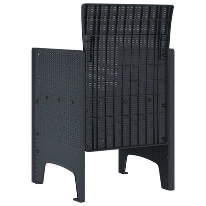 Gartenstuhl 2 pcs Anthrazit 53 x 49 x 85 cm PP