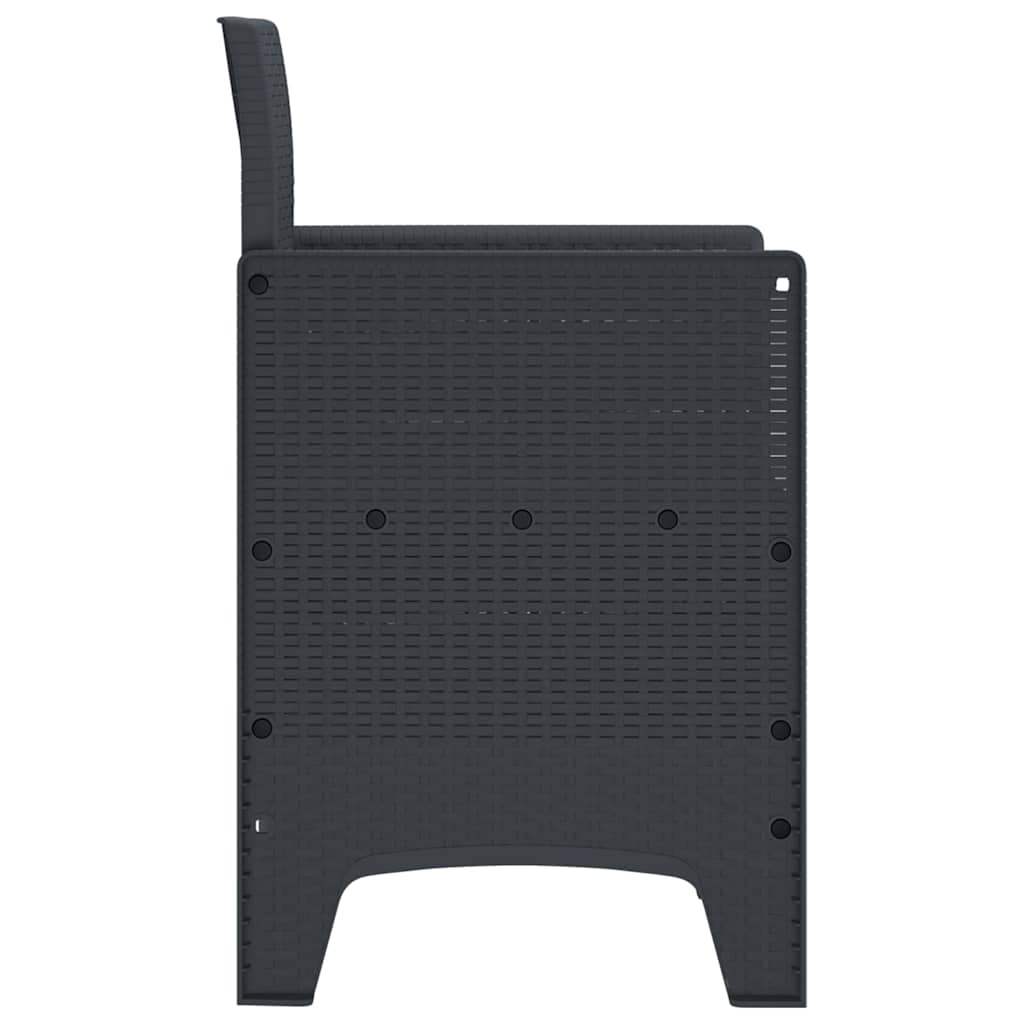 Gartenstuhl 2 pcs Anthrazit 53 x 49 x 85 cm PP