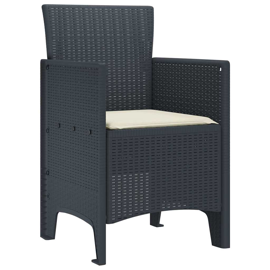 Gartenstuhl 2 pcs Anthrazit 53 x 49 x 85 cm PP