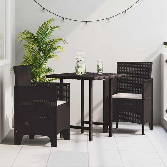 Gartenstuhl 2 pcs Braun 53 x 49 x 85 cm PP