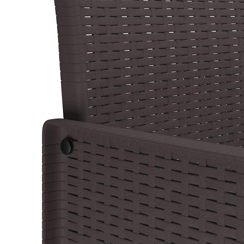 Gartenstuhl 2 pcs Braun 53 x 49 x 85 cm PP