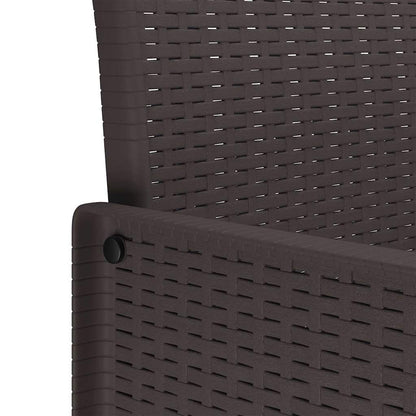 Gartenstuhl 2 pcs Braun 53 x 49 x 85 cm PP